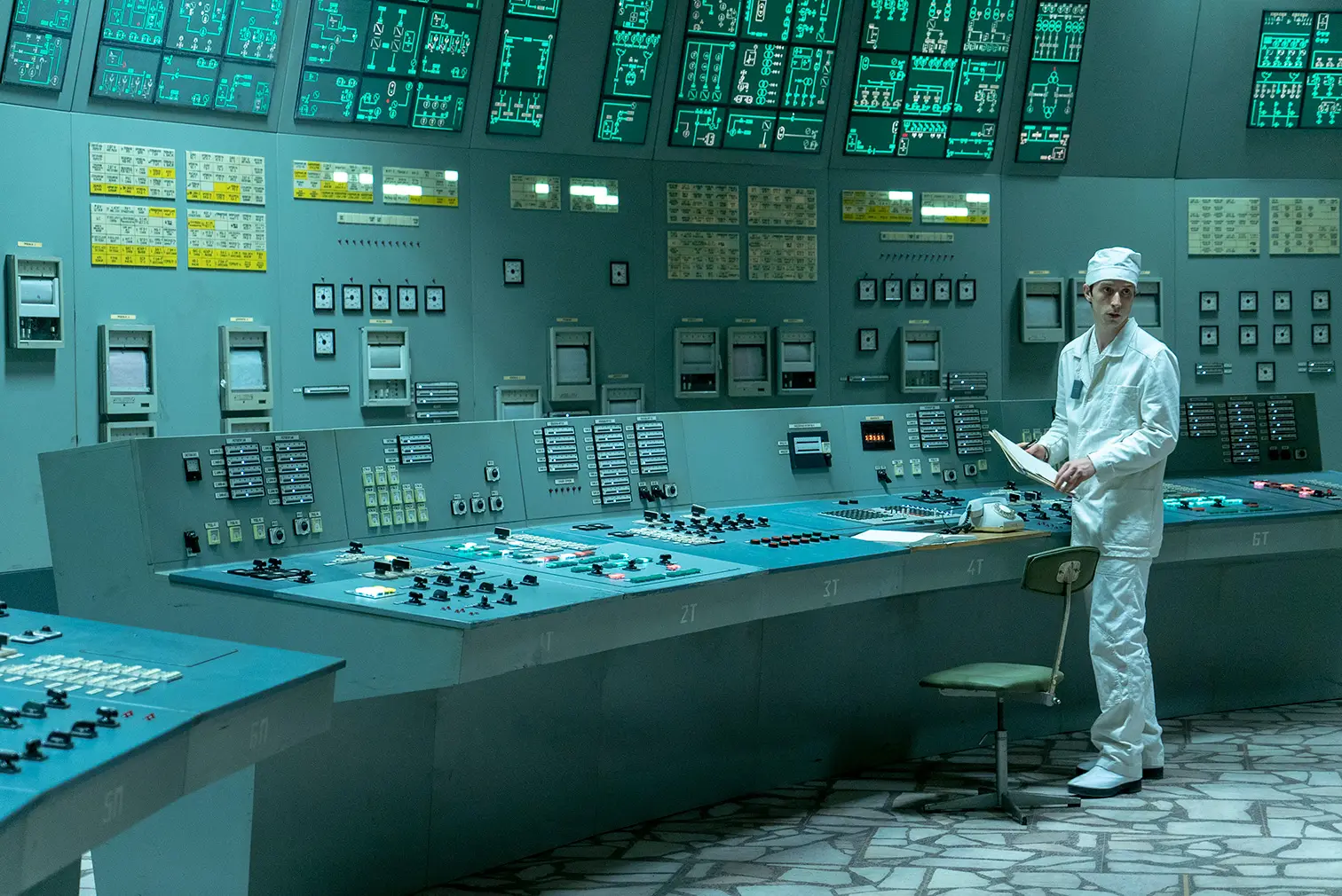 The control room of the Chernobyl power station