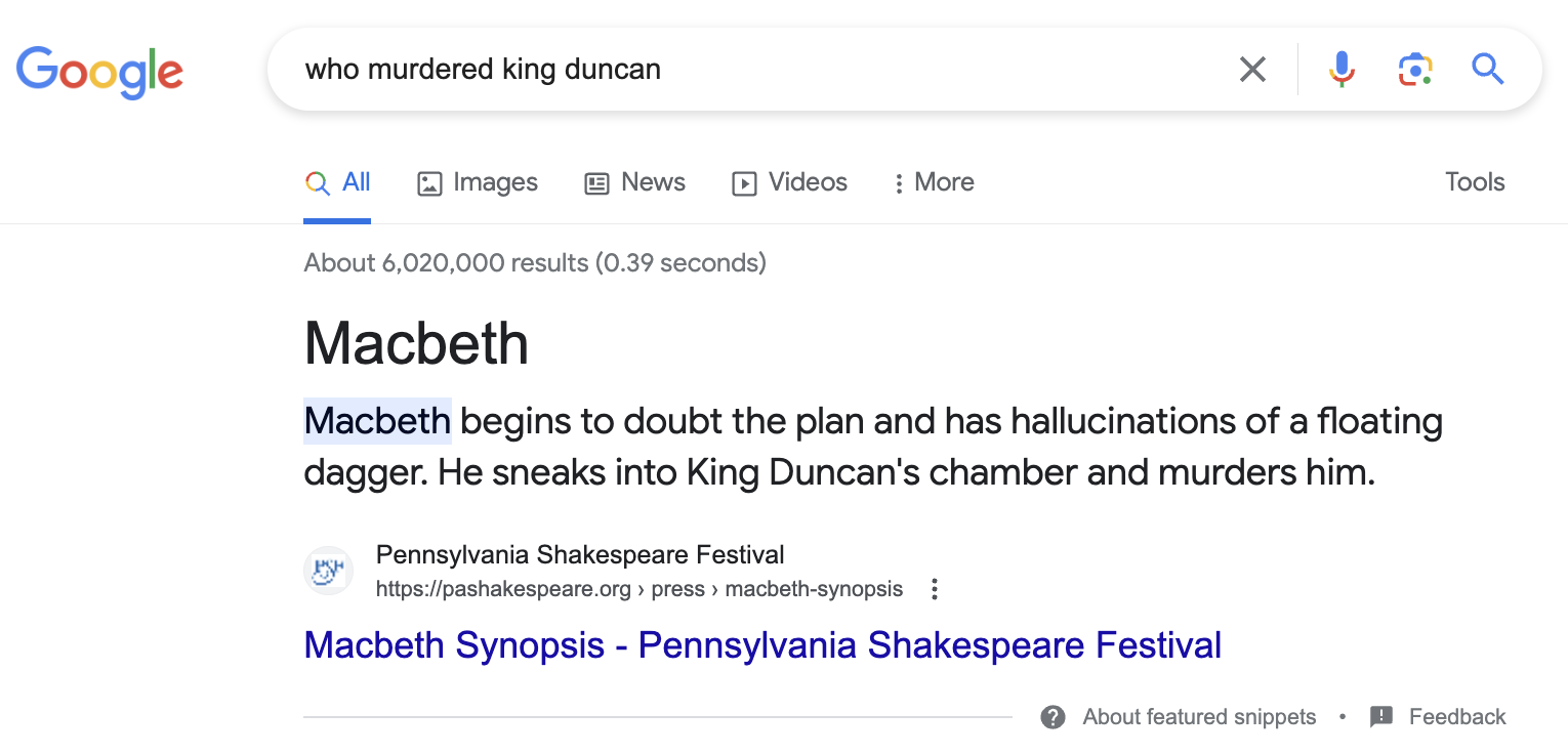 A rich snippet example